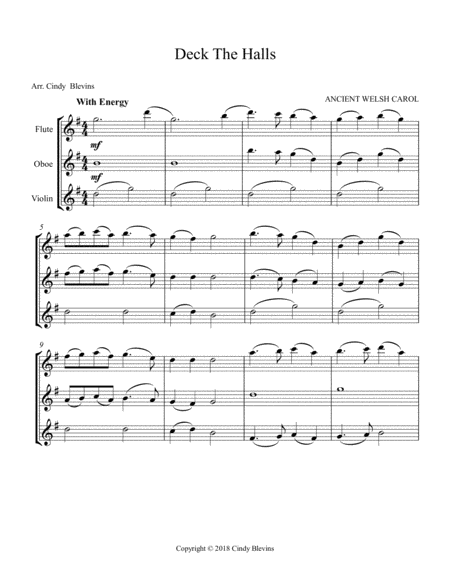 Deck The Halls For Flute Oboe And Violin Page 2