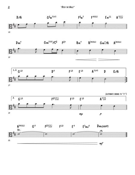 Deck The Halls Viola Piano D Major Page 2