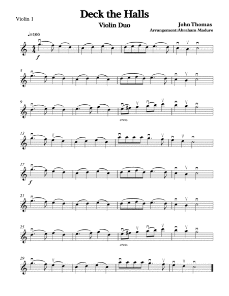 Deck The Halls Violin Duo Page 2