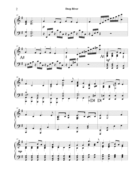 Deep River Pedal Harp Solo Page 2