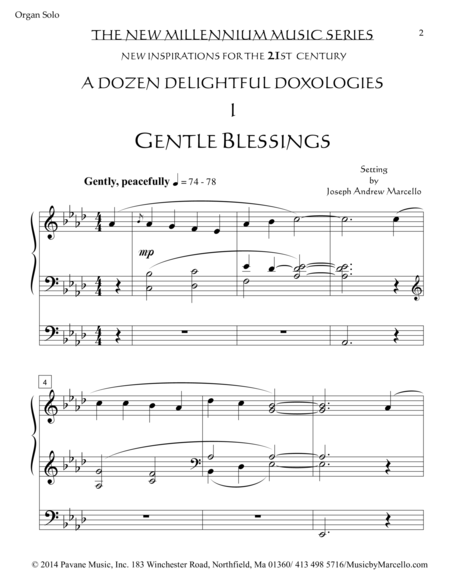 Delightful Doxology I Gentle Blessings Organ Key Of Ab Page 2