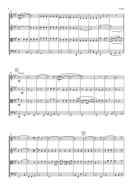 Delilah For String Quartet Page 2