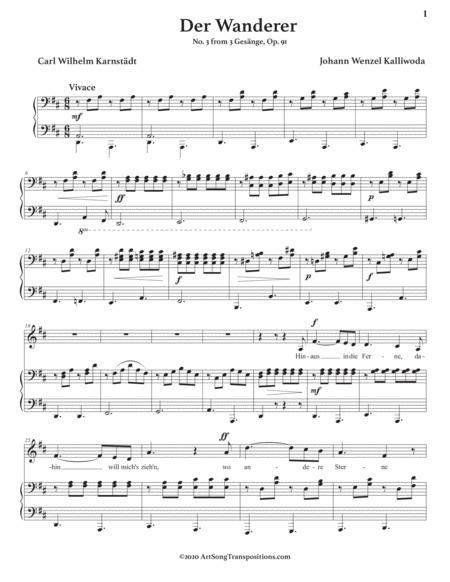 Der Wanderer Op 91 No 3 Transposed To D Major Page 2