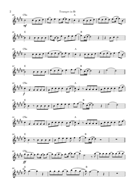 Despacito For Trumpet With Chords Page 2