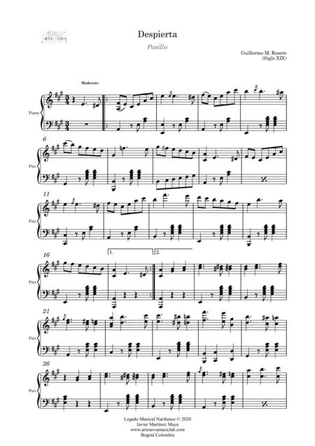 Despierta Pasillo For Piano Latin Folk Music Page 2