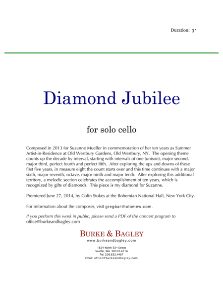 Diamond Jubilee For Solo Cello Page 2