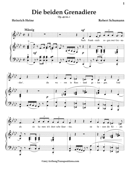 Die Beiden Grenadiere Op 49 No 1 F Minor Page 2