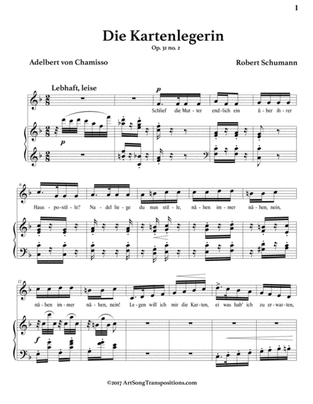 Die Kartenlegerin Op 31 No 2 F Major Page 2