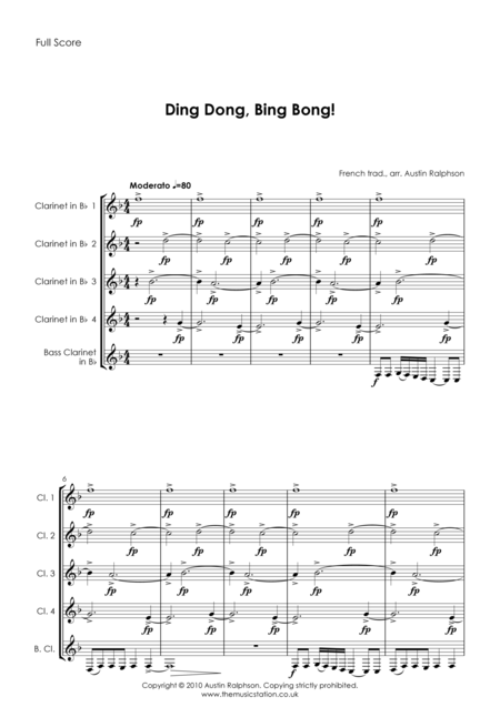 Ding Dong Bing Bong Clarinet Quintet Page 2