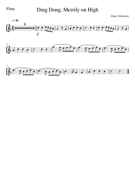 Ding Dong Merrily On High Flute Solo Page 2