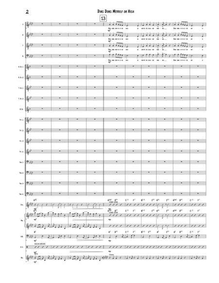 Ding Dong Merrily On High For Satb Choir And Jazz Band Page 2