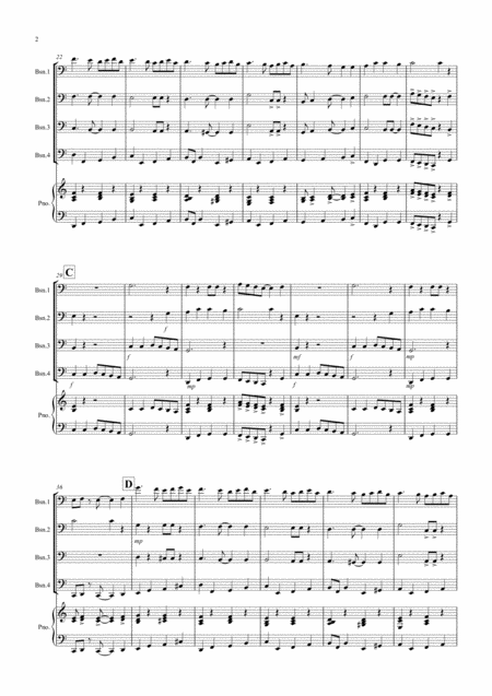 Ding Dong Merrily On High Jazzy Style For Bassoon Quartet Page 2