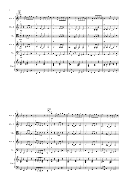 Ding Dong Merrily On High Jazzy Style For String Quartet Page 2