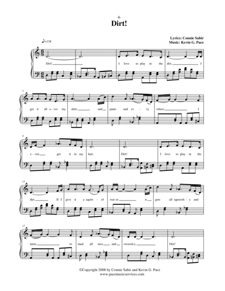 Dirt Vocal Solo With Piano Accompaniment Or Piano Solo Page 2