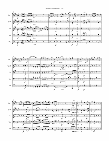 Divertimento K 252 For Brass Quintet Page 2