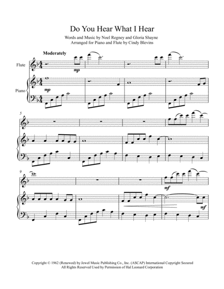 Do You Hear What I Hear Arranged For Piano And Flute Page 2