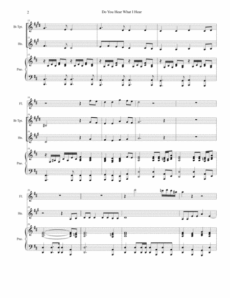 Do You Hear What I Hear Duet For Bb Trumpet And French Horn Page 2