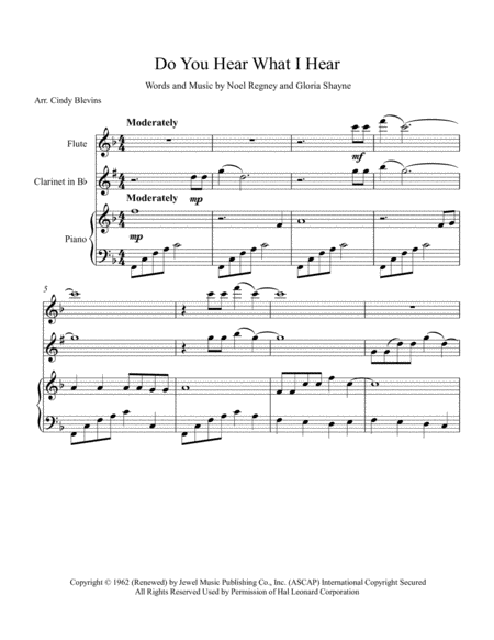 Do You Hear What I Hear For Piano Flute And Clarinet Page 2