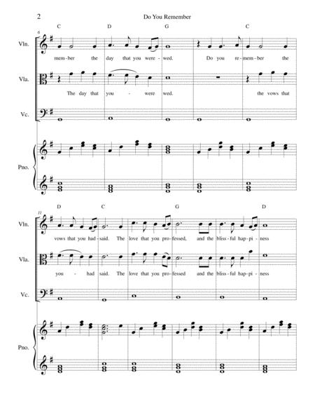 Do You Remember Anniversary Song Strings And Piano Page 2