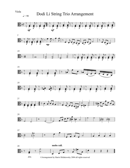 Dodi Li String Trio Arrangement Page 2