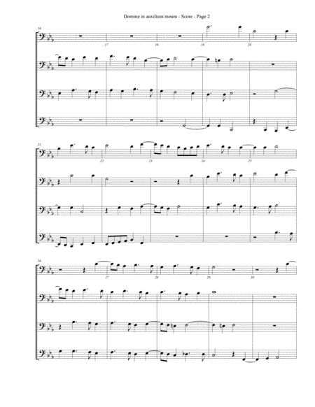 Domine In Auxilium Meum For Trombone Or Low Brass Quartet Page 2
