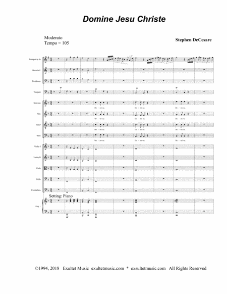 Domine Jesu Christe From Requiem Mass Full Score Page 2