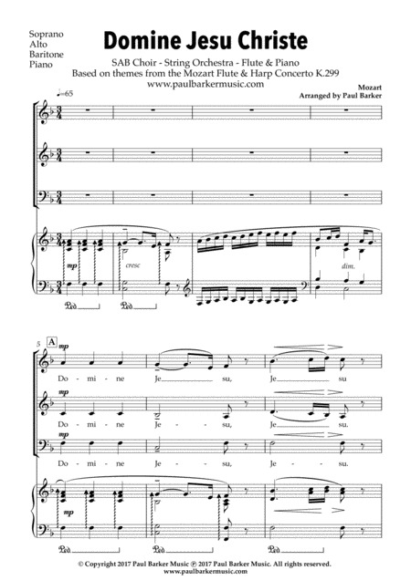 Domine Jesu Christe Piano Vocal Score Page 2