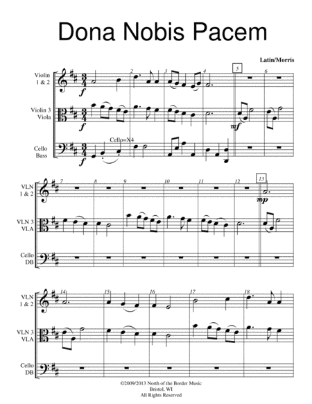 Dona Nobis Pacem For String Orchestra Page 2