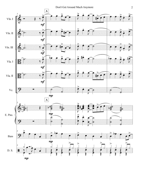 Dont Get Around Much Anymore String Sextet Orchestra Page 2