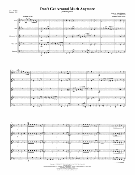 Dont Get Around Much For Wind Quintet Page 2