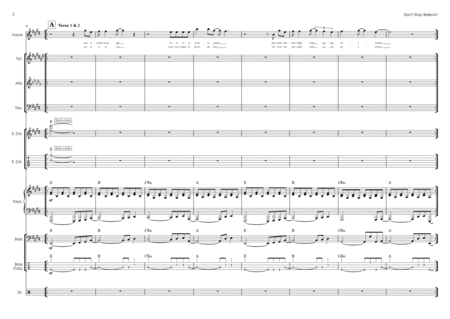 Dont Stop Believin Vocal With Rhythm Section And Horns Page 2