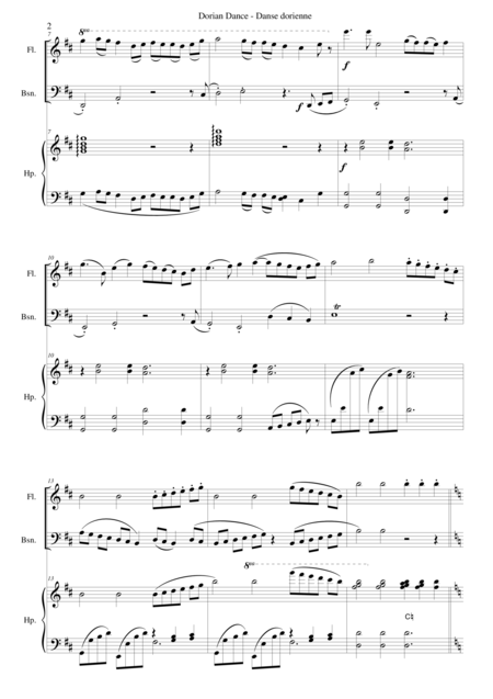 Dorian Dance For Flute Bassoon And Harp Page 2