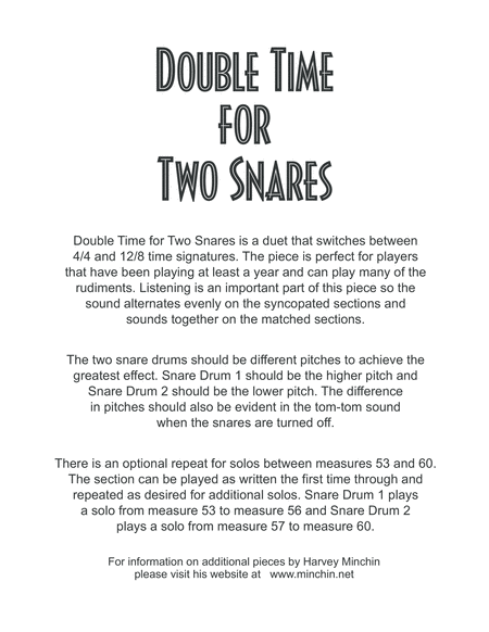 Double Time For Two Snares Page 2