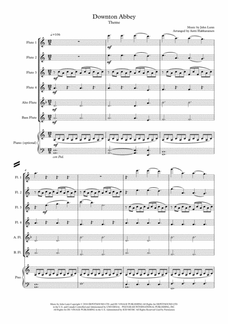 Downton Abbey Theme Flute Choir Page 2