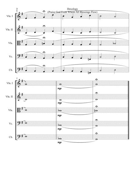 Doxology Jazz Harmonization For String Orchestra Praise God From Whom All Blessings Flow Page 2