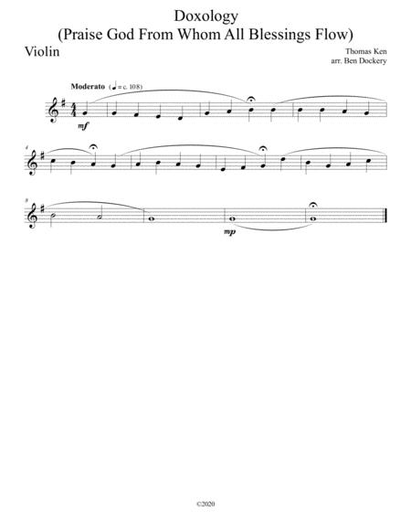 Doxology Jazz Harmonization For String Trio Praise God From Whom All Blessings Flow Page 2