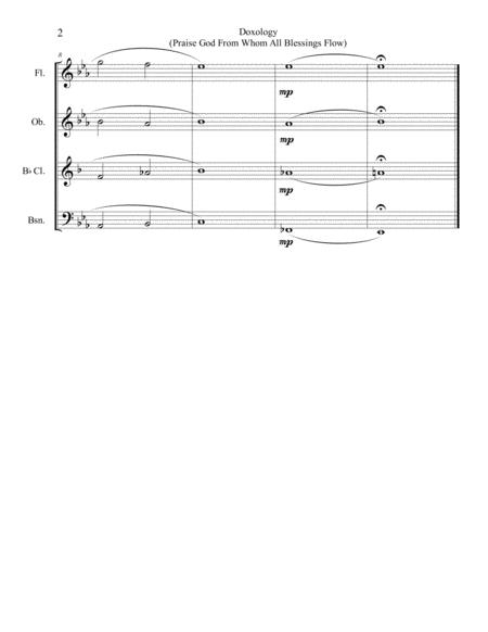 Doxology Jazz Harmonization For Wind Quartet Praise God From Whom All Blessings Flow Page 2