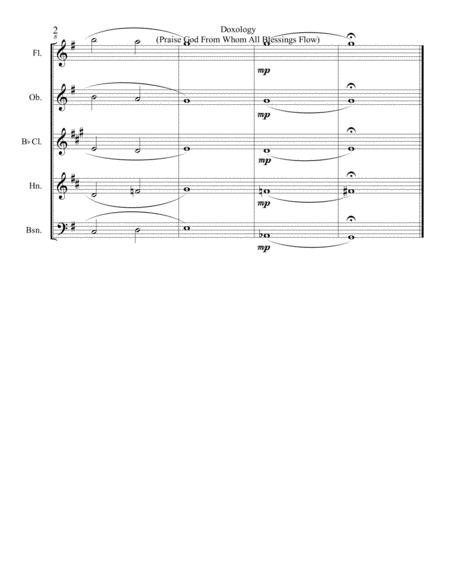 Doxology Jazz Harmonization For Wind Quintet Praise God From Whom All Blessings Flow Page 2