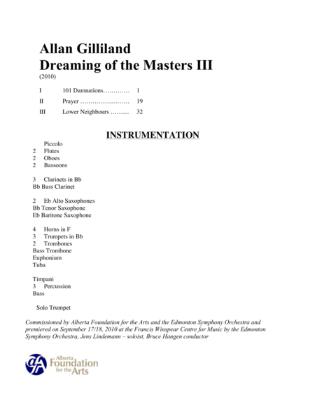 Dreaming Of The Masters Iii A Jazz Concerto For Trumpet And Wind Band Score And Parts Page 2