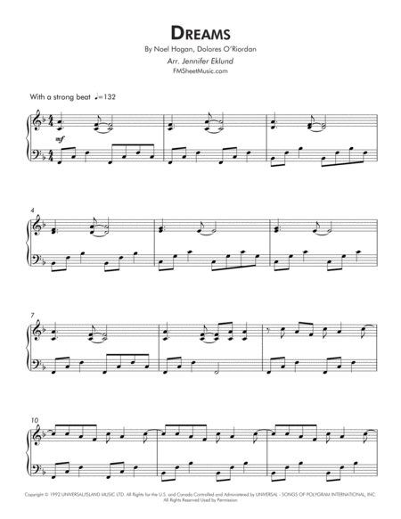 Dreams Early Intermediate Piano Page 2