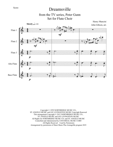 Dreamsville From Peter Gunn Flute Choir Page 2