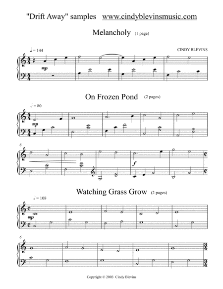 Drift Away 34 Original Piano Solos Easy Intermediate Page 2