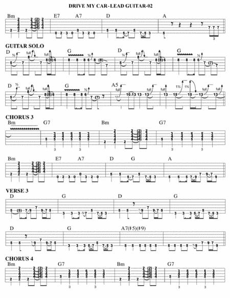 Drive My Car Guitar Tab Page 2