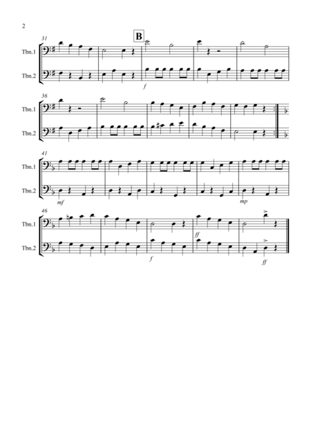 Drunken Sailor For Trombone Duet Page 2