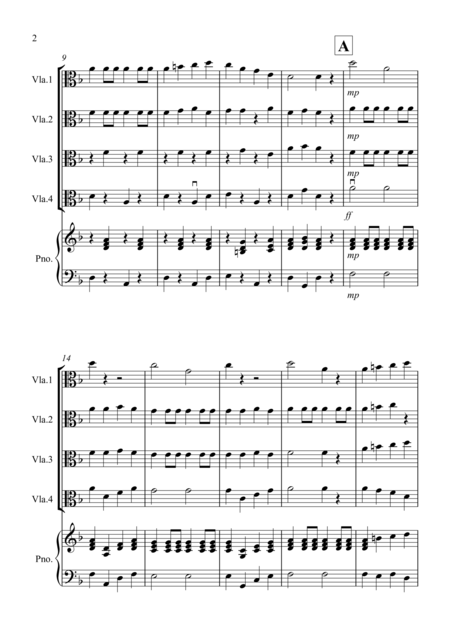 Drunken Sailor For Viola Quartet Page 2