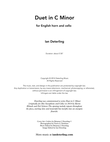 Duet In C Minor For English Horn And Cello Page 2