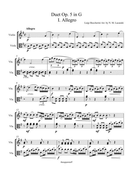 Duet Op 5 In G I Allegro Page 2