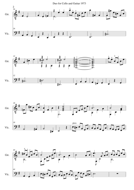 Duo 1973 For Cello And Guitar Page 2