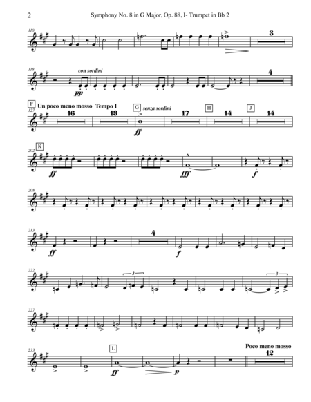 Dvorak Symphony No 8 Movement I Trumpet In Bb 2 Transposed Part Op 88 Page 2