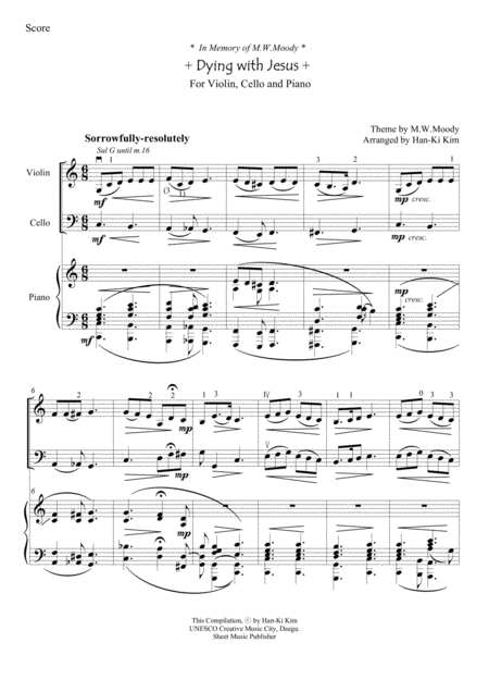 Dying With Jesus For Piano Trio Page 2